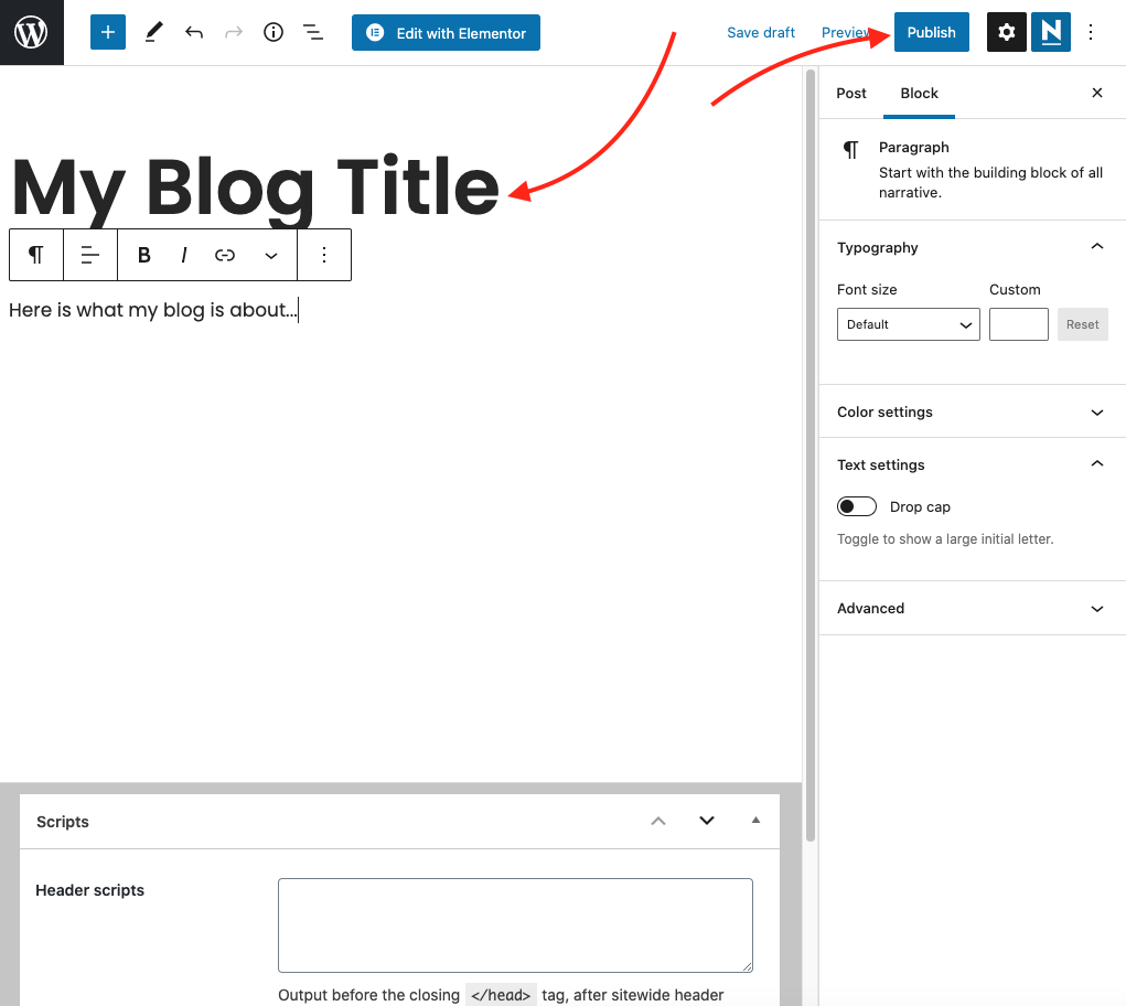 Adding a blog to wordpress site.