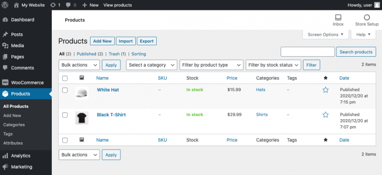 Adding products to WooCommerce store
